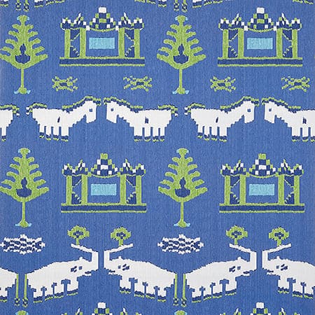 T10642 KINGDOM PARADE Blue And Green Thibaut Wallpaper