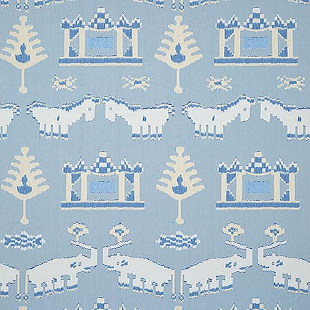 T10643 KINGDOM PARADE Spa Blue Thibaut Wallpaper