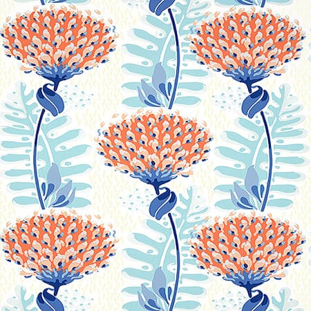 T10649 TIVERTON Coral Thibaut Wallpaper