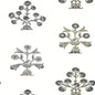 T10666 INDIAN FLOWER Black And White Thibaut Wallpaper