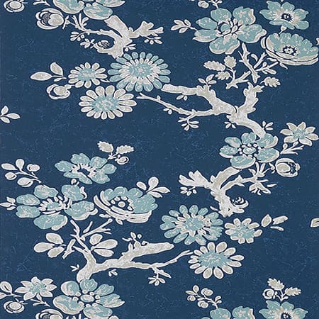 T10813 CLAUDETTE Navy Thibaut Wallpaper
