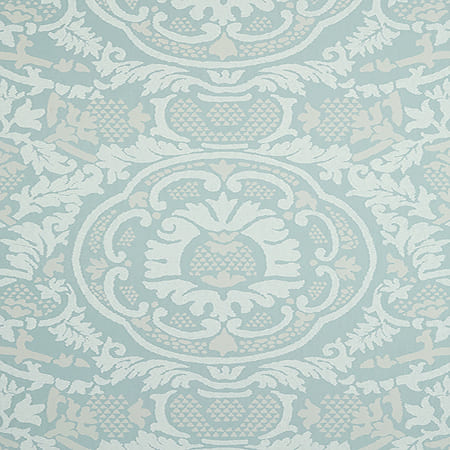 T10839 EARL DAMASK Robin'S Egg Thibaut Wallpaper