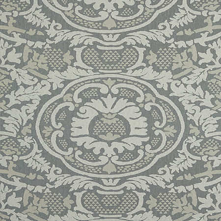 T10840 EARL DAMASK Charcoal Thibaut Wallpaper