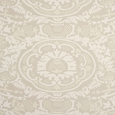T10841 EARL DAMASK Flax Thibaut Wallpaper