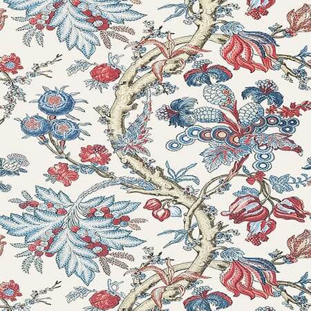 T10845 CHATELAIN Blue And Red Thibaut Wallpaper