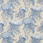 T13168 JELLY FISH BLOOM Blue And Beige Thibaut Wallpaper