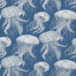 T13171 JELLY FISH BLOOM Navy Thibaut Wallpaper