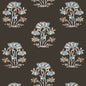 T13200 LILY FLOWER Black Thibaut Wallpaper