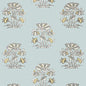 T13201 LILY FLOWER Spa Blue Thibaut Wallpaper