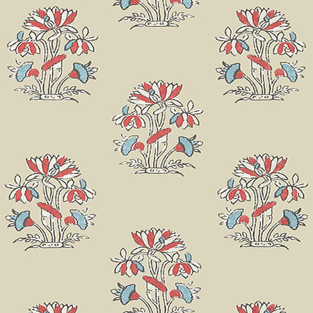 T13206 LILY FLOWER Beige And Sunbaked Thibaut Wallpaper