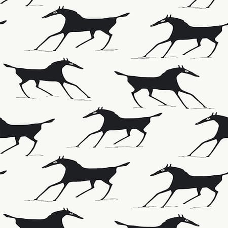 T13263 MARLBOROUGH DOWNS Black And White Thibaut Wallpaper