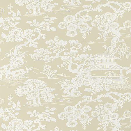 T13300 JAPANESE GARDEN Beige Thibaut Wallpaper