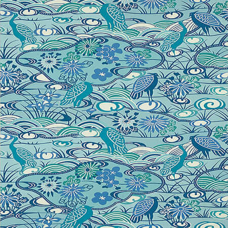 T13333 HERON STREAM Turquoise Thibaut Wallpaper