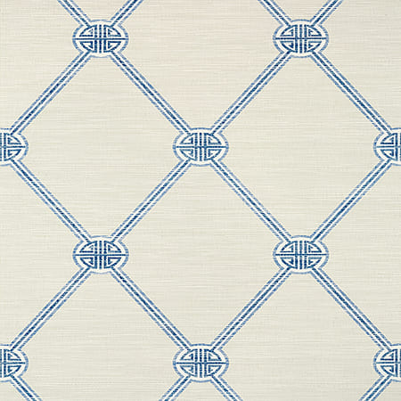 T13351 TURNBERRY TRELLIS Beige And Blue Thibaut Wallpaper