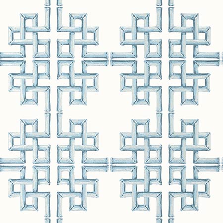 T13902 BOCA BAMBOO Spa Blue Thibaut Wallpaper