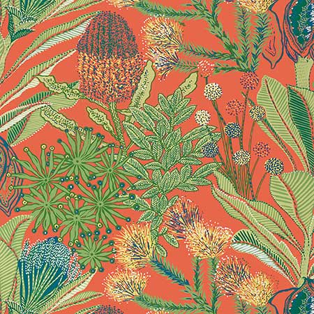 T13906 PROTEA Coral Thibaut Wallpaper