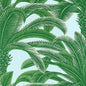 T13908 QUEEN PALM Green And Blue Thibaut Wallpaper