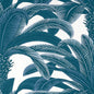 T13910 QUEEN PALM Navy Thibaut Wallpaper