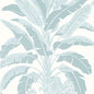 T13916 BANANA TREE Spa Blue Thibaut Wallpaper