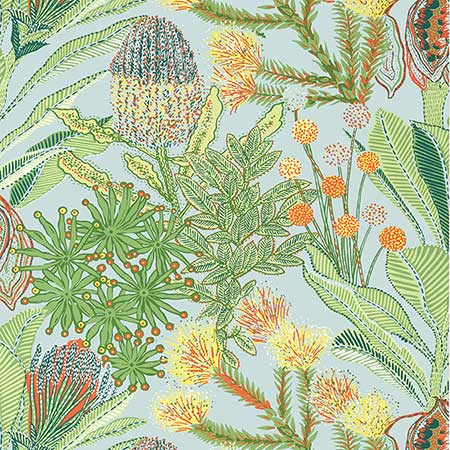 T13925 PROTEA Light Blue Thibaut Wallpaper