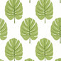 T13955 MONSTERA Apple Green Thibaut Wallpaper
