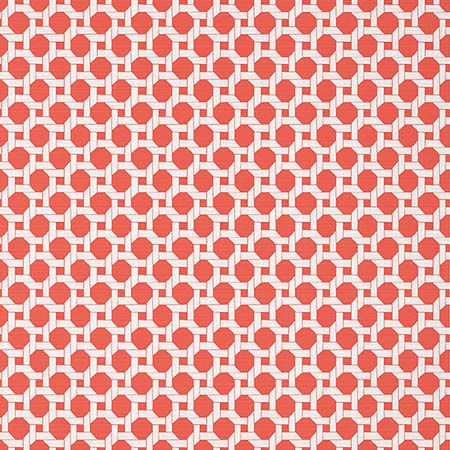 T13958 CHARTER Coral Thibaut Wallpaper