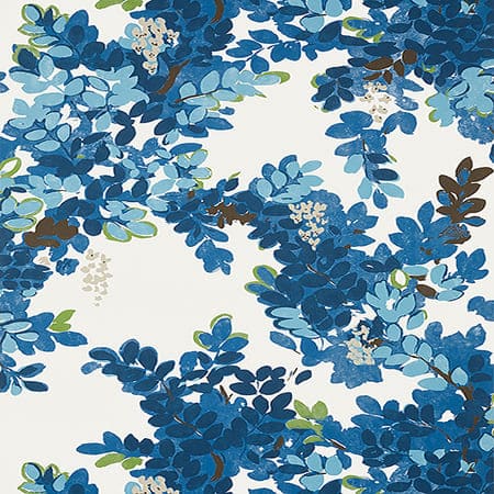 T14330 CENTRAL PARK Blue And Green Thibaut Wallpaper