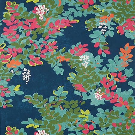 T14331 CENTRAL PARK Navy And Pink Thibaut Wallpaper