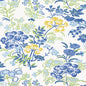 T14336 SPRING GARDEN Blue And White Thibaut Wallpaper