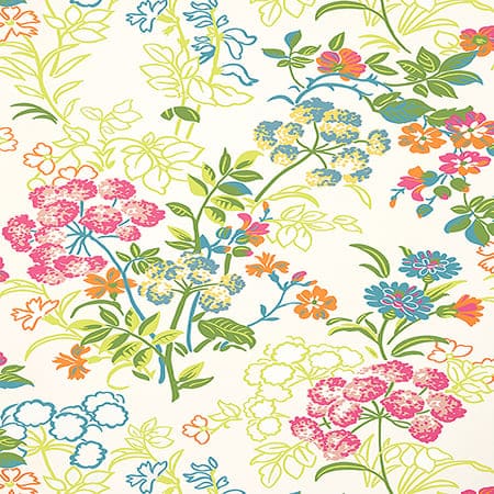 T14340 SPRING GARDEN Cream Thibaut Wallpaper