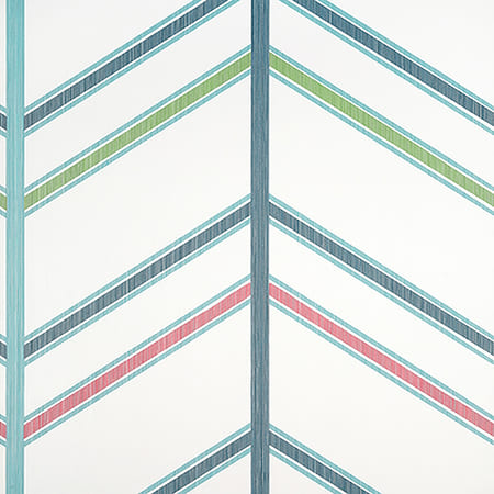 T14355 VENTURA Blue And Pink Thibaut Wallpaper