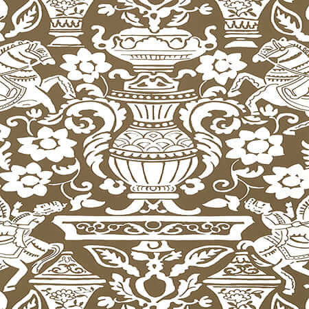 T14364 GALWAY Brown Thibaut Wallpaper