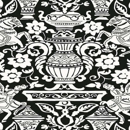 T14365 GALWAY Black Thibaut Wallpaper