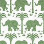 T16201 ELEPHANT Green Thibaut Wallpaper