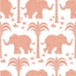 T16203 ELEPHANT Coral Thibaut Wallpaper