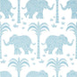 T16204 ELEPHANT French Blue Thibaut Wallpaper
