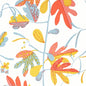 T16206 MATISSE LEAF Coral And Yellow Thibaut Wallpaper