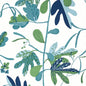 T16209 MATISSE LEAF Green And Blue Thibaut Wallpaper