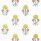 T16212 TYBEE BUD Coral And Yellow Thibaut Wallpaper