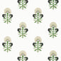 T16214 TYBEE BUD Black And Green Thibaut Wallpaper