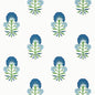 T16215 TYBEE BUD Green And Blue Thibaut Wallpaper