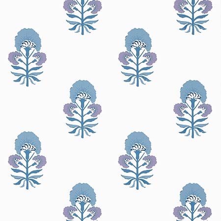 T16216 TYBEE BUD Lavender And Blue Thibaut Wallpaper