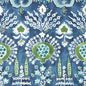 T16241 MENDOZA SUZANI Blue And Green On Navy Thibaut Wallpaper