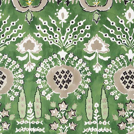 T16242 MENDOZA SUZANI Green Thibaut Wallpaper