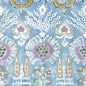 T16244 MENDOZA SUZANI French Blue And Lavender Thibaut Wallpaper
