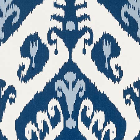 T16245 INDIES IKAT Navy Thibaut Wallpaper