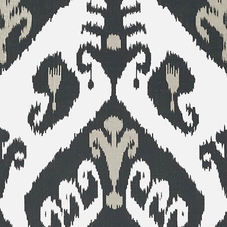 T16250 INDIES IKAT Black Thibaut Wallpaper