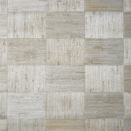 T24077 MOSAIC WEAVE Metallic Silver Thibaut Wallpaper