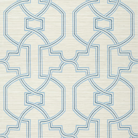 T277 PROMENADE Cream And Blue Thibaut Wallpaper