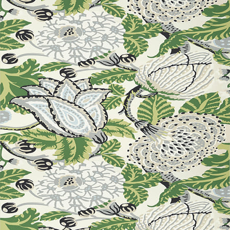 T2949 MITFORD Green And White Thibaut Wallpaper